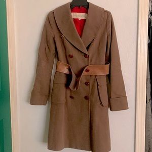 OPERATIONS %100 Cotton Pea Coat Size S Brown